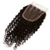 12A 4x4 HD Lace Hair Closure Virgin Human Hair Kinky Curly Three Part Lace Closure 4x4 inchs Natural Color