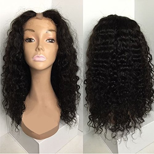 U Part Wigs Unprocessed Peruvian Human Hair For Black Women Deep Wave U Part Wig Natural Color - Image 2