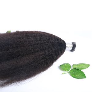 Kinky Straight I Tip Hair Extensions Kinky Straight Human Hair Afro Kinky Straight 22 Inches Straight I Tip Hair Extension - Image 6
