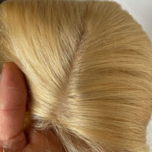 Brazilian 613 Lace Closure With Baby Hair Silk Base Straight Human Hair MiddlePart Closure Remy Hair Extension Clip In Top27P613 - Image 5