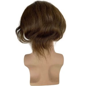 Swiss Full Lace Men's Toupee 1B Black Color 100%Remy Human Hair Toupee For Men 8*10Inch French Lace Mens Wigs Hair System Stock - Image 4