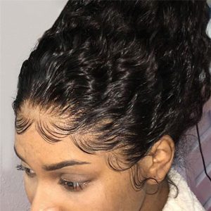 30inch 13x4 Water Wave Lace Front Wig 150% 180% Brazilian Remy Human Hair Lace Frontal Wigs For Black Women Pre Plucked - Image 2