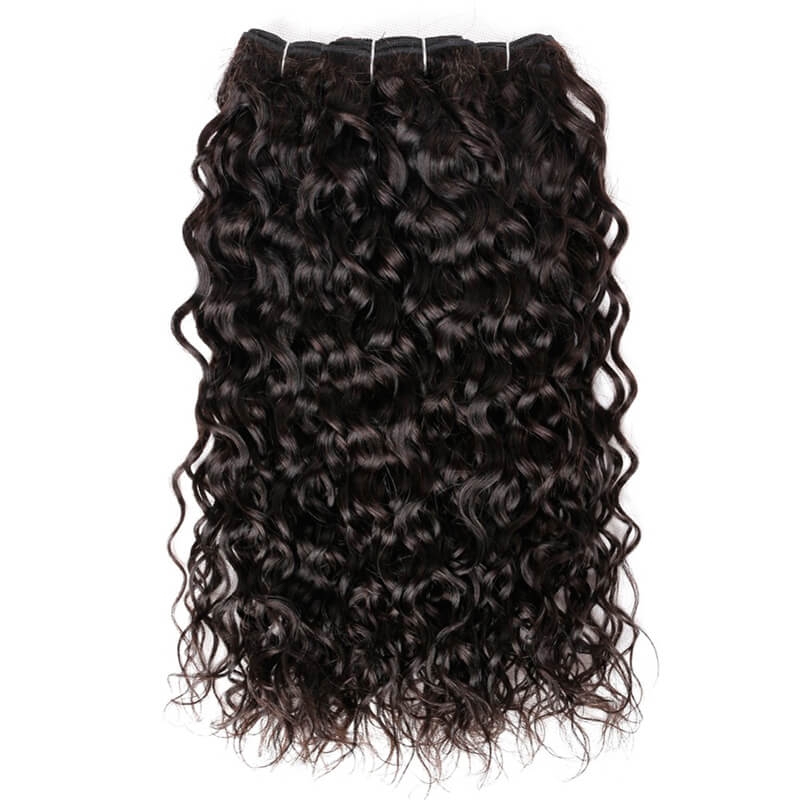 Human Hair Natural Color Hair Bundles With 13x4 Lace Frontal Pre Plucked Bleached Knots - Image 3