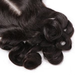 Transparent HD Swiss Thinner lace Middle Part Loose Wave Human Hair Lace Top Closure Size 5x5 Natural Color Bleached Knots - Image 4
