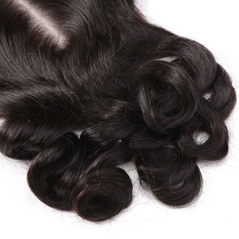 Transparent HD Swiss Thinner lace Middle Part Loose Wave Human Hair Lace Top Closure Size 5x5 Natural Color Bleached Knots - Image 4