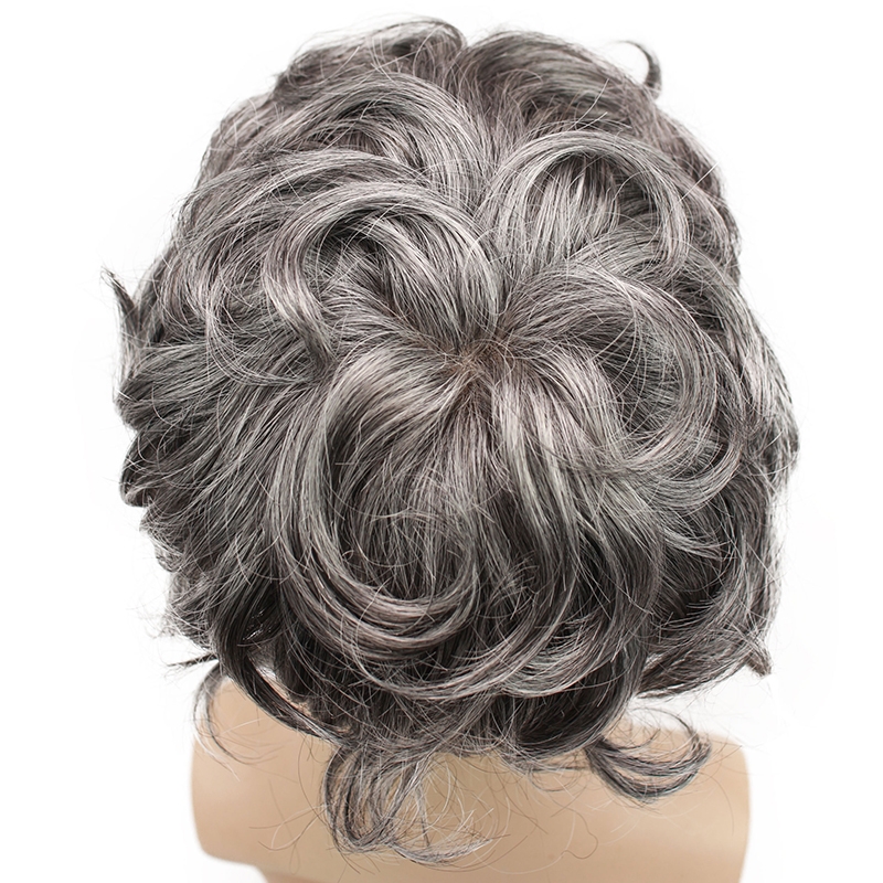 Men's Toupee Human Hair Monofilament Net Base Thin Skin Around with Combs Toupee for Men #2 Mixed 60% Grey - Image 3