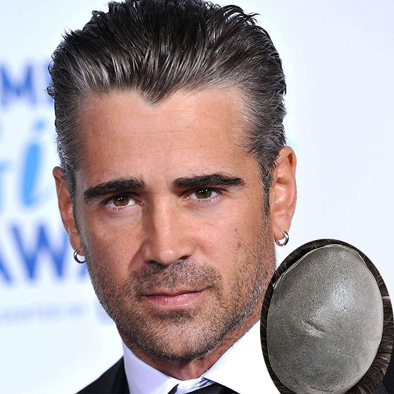 PU V-loop Super Thin Skin Hairpiece Ultra Thin Skin Mens Toupee Invisible Men Hair Replacement Poly Disposable Hairpiece Natural Hairline - Image 23