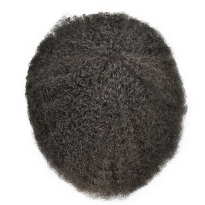 Pwigs Hairpiece Afro Toupee For Black Men Full Poly Skin Pu African American Curly Afro Wig 150% Density Toupee Hairpieces 10X8 Inch - Image 8