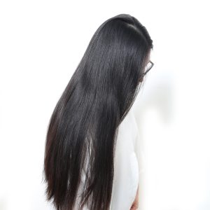 300% Density Silky Straight Lace Front Human Hair Wigs Brazilian Remy Hair Pre Plucked Bleached Knots Wigs - Image 3