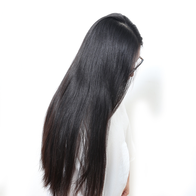 300% Density Silky Straight Lace Front Human Hair Wigs Brazilian Remy Hair Pre Plucked Bleached Knots Wigs - Image 3