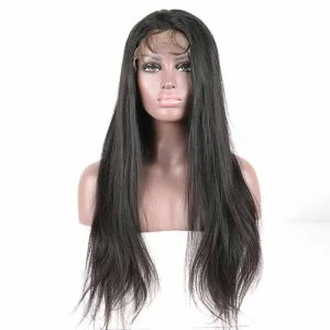 Alternative view of Light Yaki Straight HD Swiss Transparent Lace Wigs Brazilian Remy Hair 13x4 13x6 Lace Front Human Hair Wigs With Baby Hair Bleached Knots Pre-Plucked