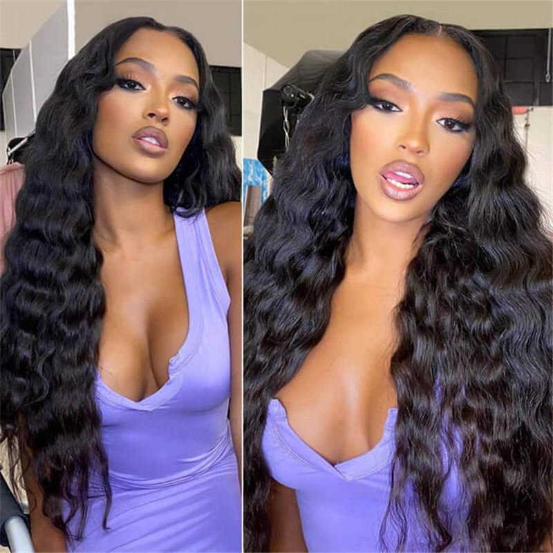 Transparent Hd Lace Wig Shake And Go Loose Deep Wave Human Hair T Part Lace Wig Pre Plucked Realistic Look - Image 3