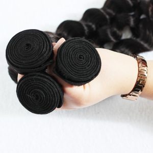 Loose Wave Brazilian Remy Hair 3 Pcs Brazilian Hair Weave Bundles 8A Hair Products Curly Human Hair Extensions - Image 5