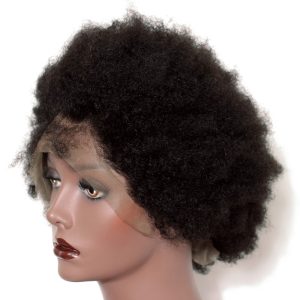 Lace Front Wig Brazilian Human Hair Wigs Kinky Curly Natural Color Lace Wigs For Blace Women - Image 3