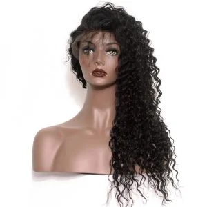 Alternative view of Human Hair Lace Front Wigs Deep Wave Pre-Plucked Natural Hair Line 180% Density Human Hair Wigs No Shedding Hidden Knots