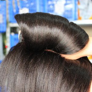 Hair Bundles Italian Yaki Brazilian Human Hair Weaves 3Bundles Natural Color - Image 5