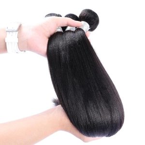 Hair Bundles Italian Yaki Brazilian Human Hair Weaves 3Bundles Natural Color - Image 7