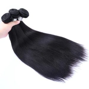 Hair Bundles Italian Yaki Brazilian Human Hair Weaves 3Bundles Natural Color - Image 8