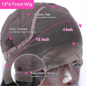Water Wave 13*4 Lace Frontal Wigs Human Hair Pre Plucked Real Hd Lace Wig 150% Density 13X6 Lace Front Wigs Natural Black Water Wave Human Hair Wig With Baby Hair - Image 6