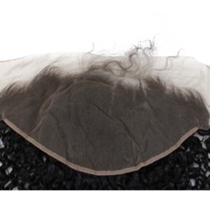 Jerry Curly 13x6 Human Hair Lace Frontal Closure Frontal Bleached Knots With Bundles Baby Hair Natural Color - Image 3