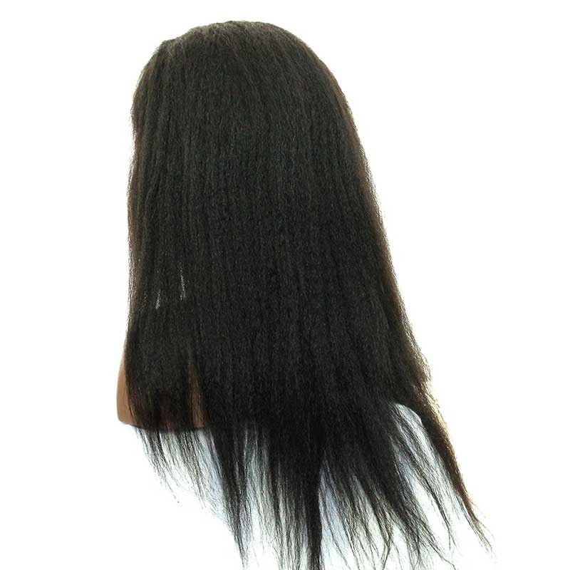 Brazilian Human Hair Lace Front Wigs Kinky Straight Human Hair Natural Black Bleached Knots Pre-Plucked With Natural Hairline - Image 5