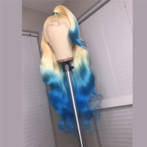 Alternative view of Body Wave Lace Front Wig 613 Green Wig Brazilian Remy Lace Front Human Hair Wigs For Women Omber Lace Wig