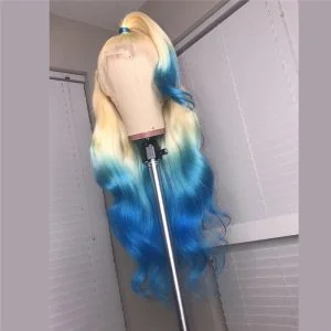 Alternative view of Body Wave Lace Front Wig 613 Green Wig Brazilian Remy Lace Front Human Hair Wigs For Women Omber Lace Wig