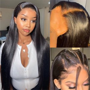 Alternative view of Skin Melt Hd Lace Wigs 13X4 Lace Front Wigs Straight Human Hair Wigs Beauty Supply 30 Inch