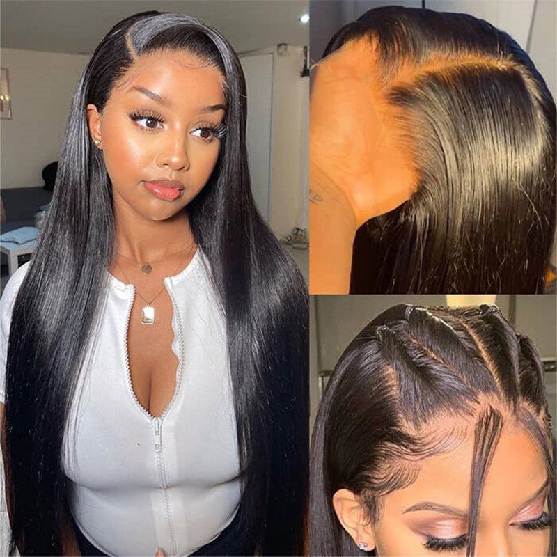 Skin Melt Hd Lace Wigs 13X4 Lace Front Wigs Straight Human Hair Wigs Beauty Supply 30 Inch - Image 2