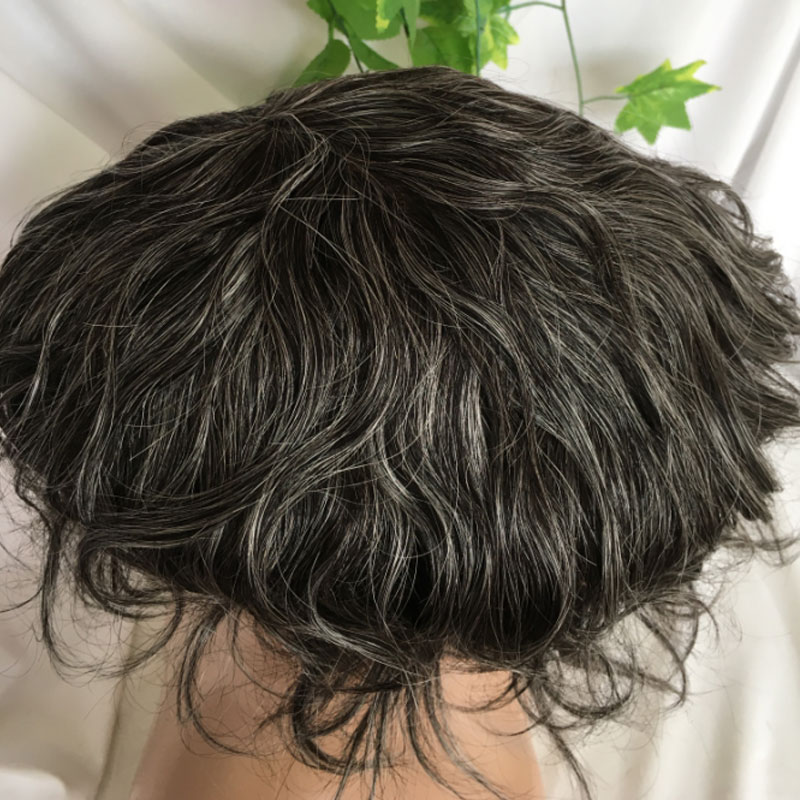 Full Franch Lace Base Toupee for Men 10x8" Human Hair pieces Men's Toupee Replacement System Men Wigs Human Hair Pieces 1B/80 Color - Image 14