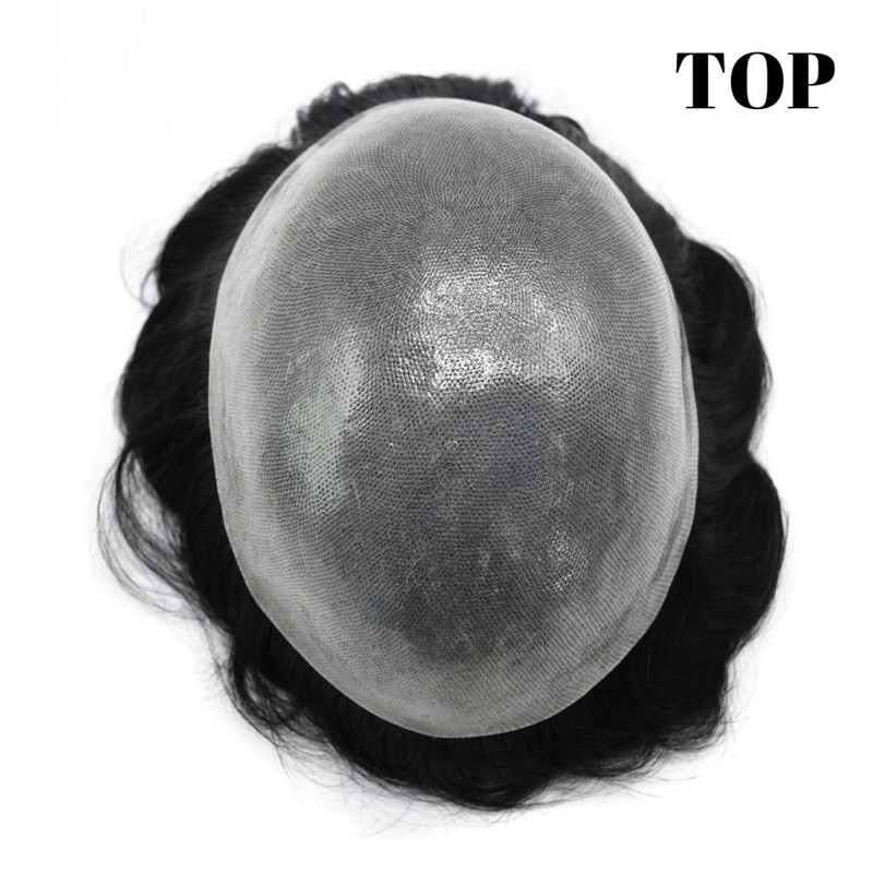 Stock Toupee Men’s Toupee Soft Thin Skin 0.06mm PU 10x8inch Hair Replacement for Men's Hairpiece 100% European Human Hair Pieces for Man - Image 9