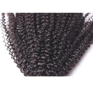 Hair Bundles Afro Kinky Curly Hair Weave 3 Bundles Natural Color - Image 2