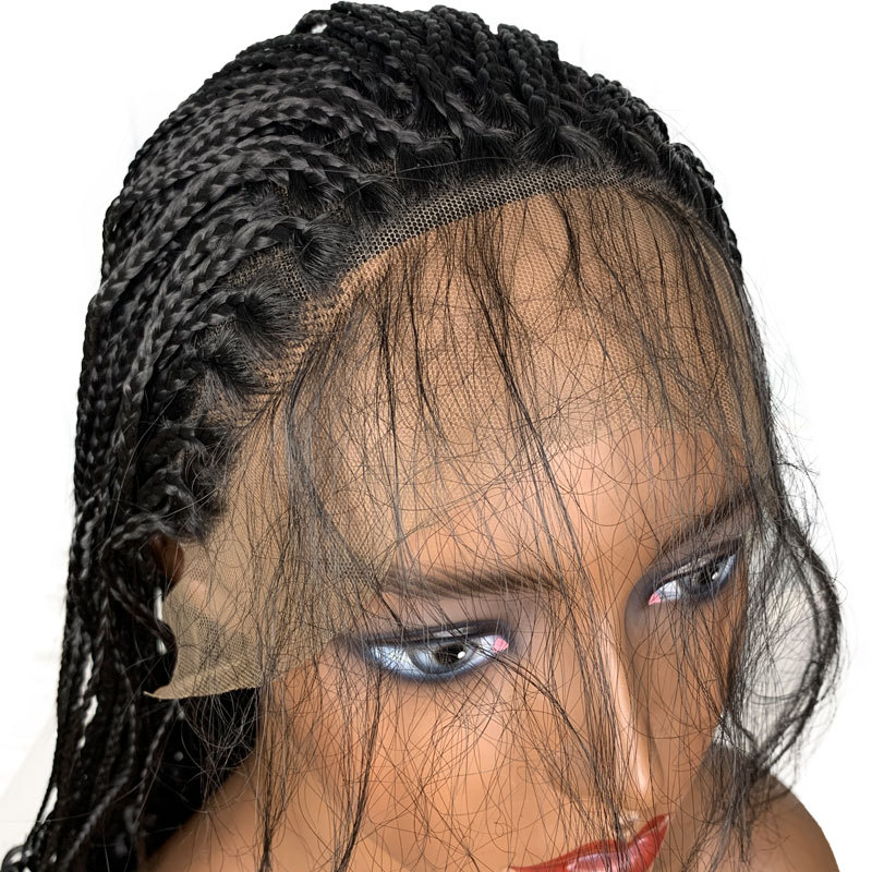 Goddess Box Braids Crochet Hair Bohomian Crochet Box Braids Curly Ends 13X3 Synthetic Lace Front Wigs For Women - Image 4