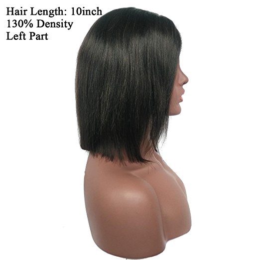 Short Bob Human Hair Wigs for Black Women Straight U Part Wig Left Part 1x4 Opening Size Brazilian Remy Hair Natural Color - Image 3