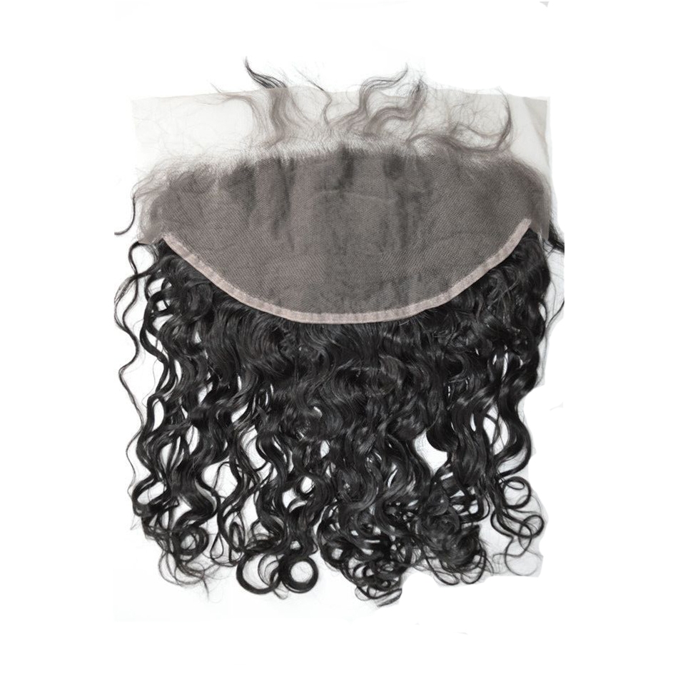 13X6 Water Wave Lace Frontal Closure Ear To Ear Brazilian Remy Human Hair Free Middlie 3 Part Lace Frontals With Baby Hair - Image 2