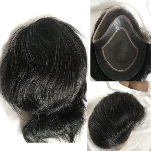 Men's Toupee 10"x8" Human Hair Thin Skin Hairpiece Hair Replacement Wigs Mono Lace Net Base for Men #21 Ash Blonde Color - Image 20