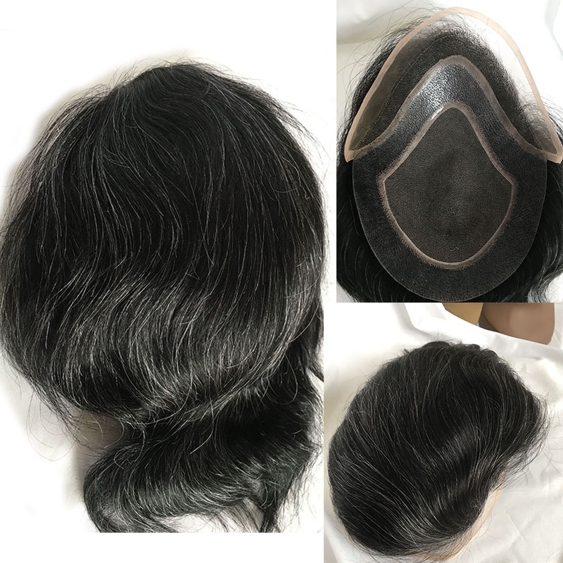 Men's Toupee 10"x8" Human Hair Thin Skin Hairpiece Hair Replacement Wigs Mono Lace Net Base for Men #21 Ash Blonde Color - Image 20