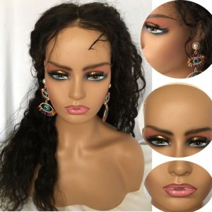 Female Mannequin Head with Shoulders Realistic Mannequin Head for Wig Display PVC Manikin Head With Shoulders Light Brown Color - Image 3