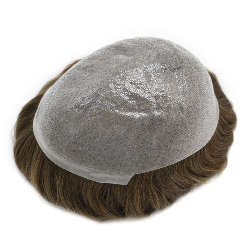 Pwigs Hairpiece 0.06Mm Invisible Thinnest Thin Skin Stock Mens Toupee Super Thin Skin Transparent Poly Hair System 32Mm Slight Wave - Image 11