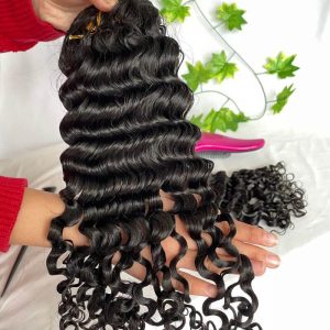 Burmese Curl Indian Virgin Pwigs Human Hair Bundles Weft Hair Weave Bundles 10A Hair Curly Human Hair Extensions - Image 4
