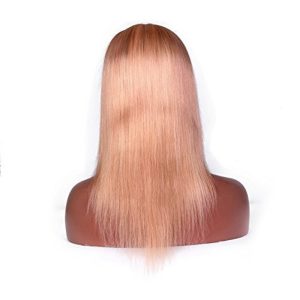 Malaysia Remy Hair 1b/pink Ombre Long Straight Full Lace Wigs Cap 130% Density Human Hair - Image 3