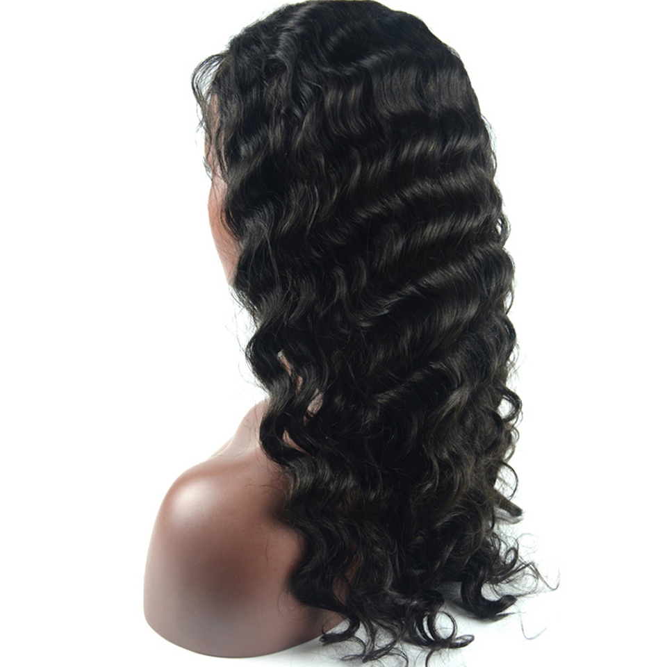 Lace Front Wig Bleached Knots Natural Hair Line With Baby Hair 250% Density Natural Color Deep Wave Brazilian Human Hair On Sale - Image 5