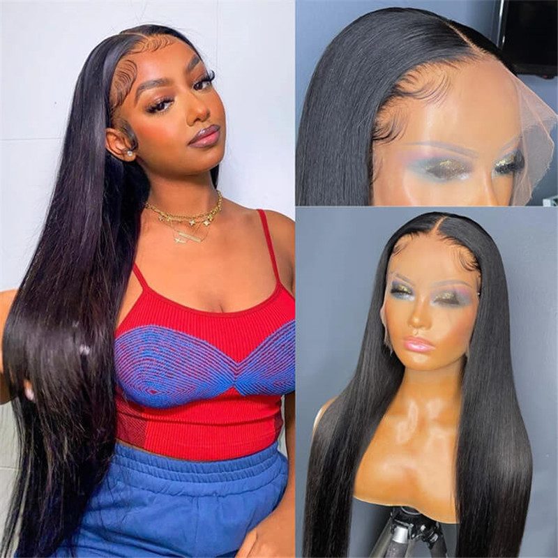 Skin Melt Hd Lace Wigs 13X4 Lace Front Wigs Straight Human Hair Wigs Beauty Supply 30 Inch