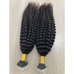 Kinky Curly Nano  Human Hair Extensions Hair Plastic Tip Keratin Nano Hair Extensions Brazilian Virgin Hair  Extensions Nano Human Hair Extensions - Image 3