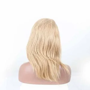 Alternative view of Blonde Human Hair Lace Front Wigs Color #27 Silky Staight Natural Color Pre-Plucked Lace Wig with Baby Hair