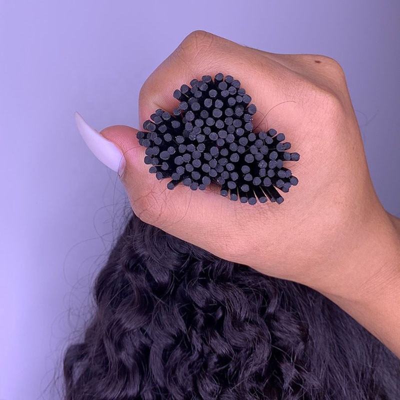 Mongolian Hair I Tip Extensions Afro Kinky Curly 100% Human Virgin Hair 4B 4C Kinky Curly I Tip Hair Extensions