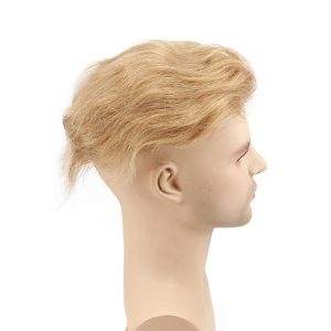 European Virgin human Hairpiece for Men’s Toupee Ultra Transparent Thin Skin PU Replacement Hair Pieces 10”x8” Base Size #21 Color - Image 6