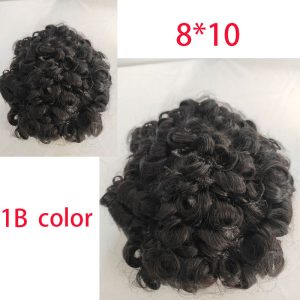 Pwigs Hairpiece Super Thin Full Swiss Lace Mens Toupee Soft Light Density Hairpieces Remy Human Hair Repalcement Bleached Knots Transparent Hair Syste - Image 6