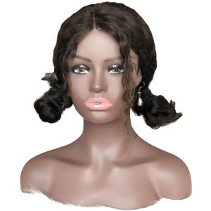 Realistic Female Mannequin Head with Shoulder Manikin PVC Head Bust Wig Head Stand with Makeup for Wigs Display Making,Styling,Sunglasses,Necklace Ear - Image 7