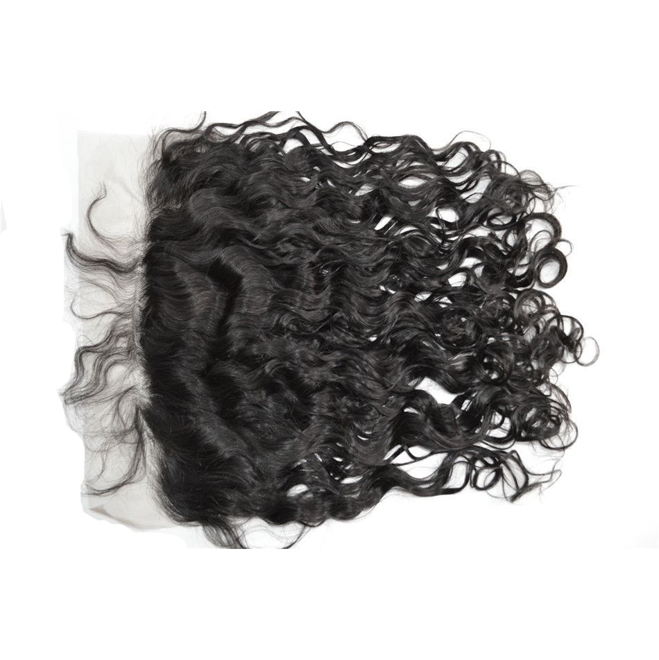 13X6 Water Wave Lace Frontal Closure Ear To Ear Brazilian Remy Human Hair Free Middlie 3 Part Lace Frontals With Baby Hair - Image 3